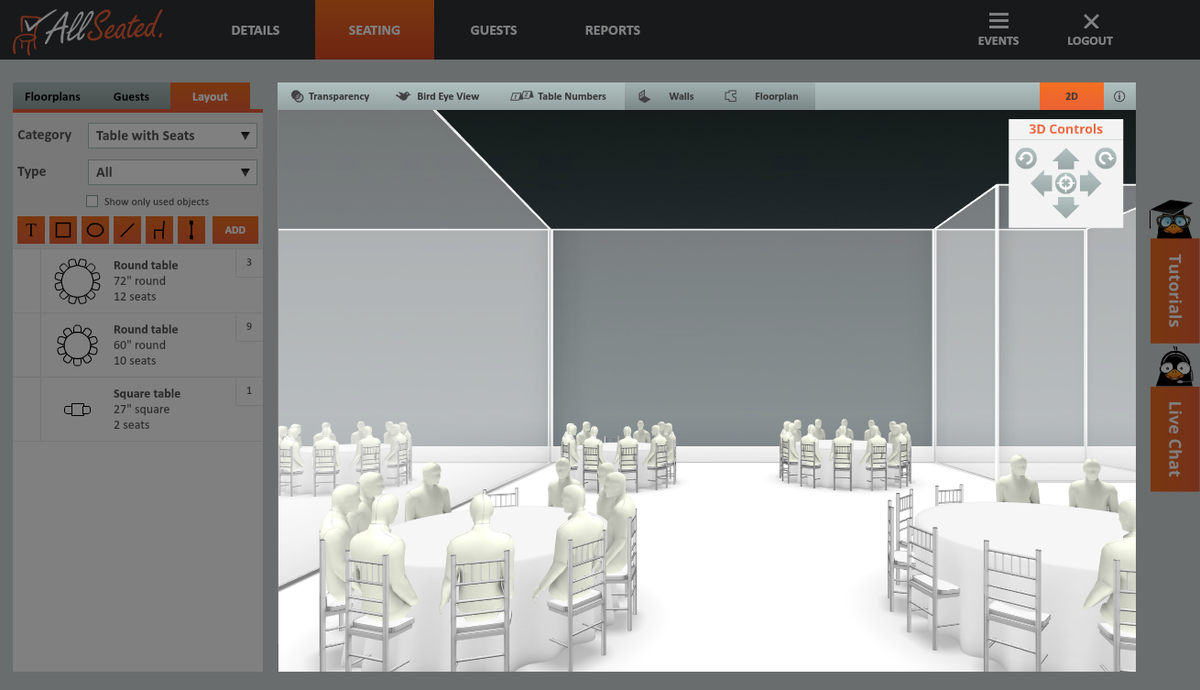 PrismmTech's tweet photo. We help our brides to see their floorplans in 3D! #AllSeatedFloorplans #bride #weddings #eventtech #weddingplannnng https://t.co/wWNQsJDJ5C