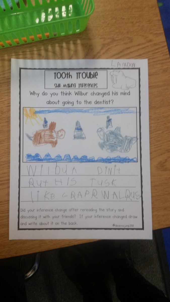 Grahamgreats's tweet photo. Writing inferences in Kindergarten #mteagles https://t.co/J6iJckrP8e