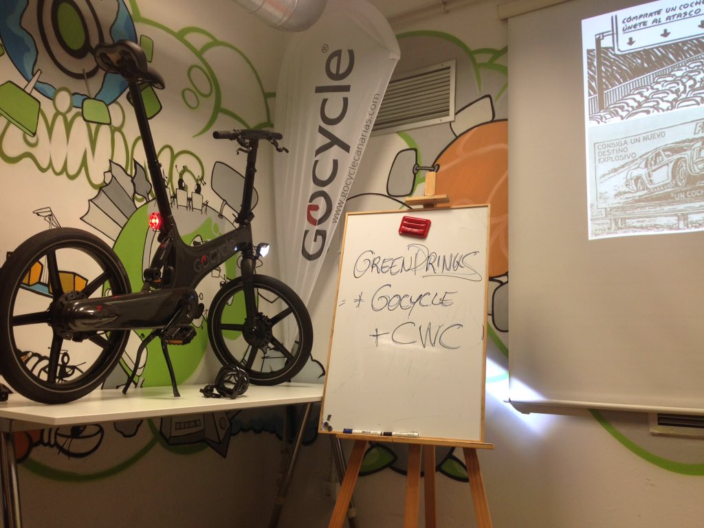 mruizdelarosa's tweet photo. Movilidad sostenible en @CwCanaryIslands en el #8GDGC @Gocycle @GreenDrinksGC https://t.co/ML3Wr238qQ