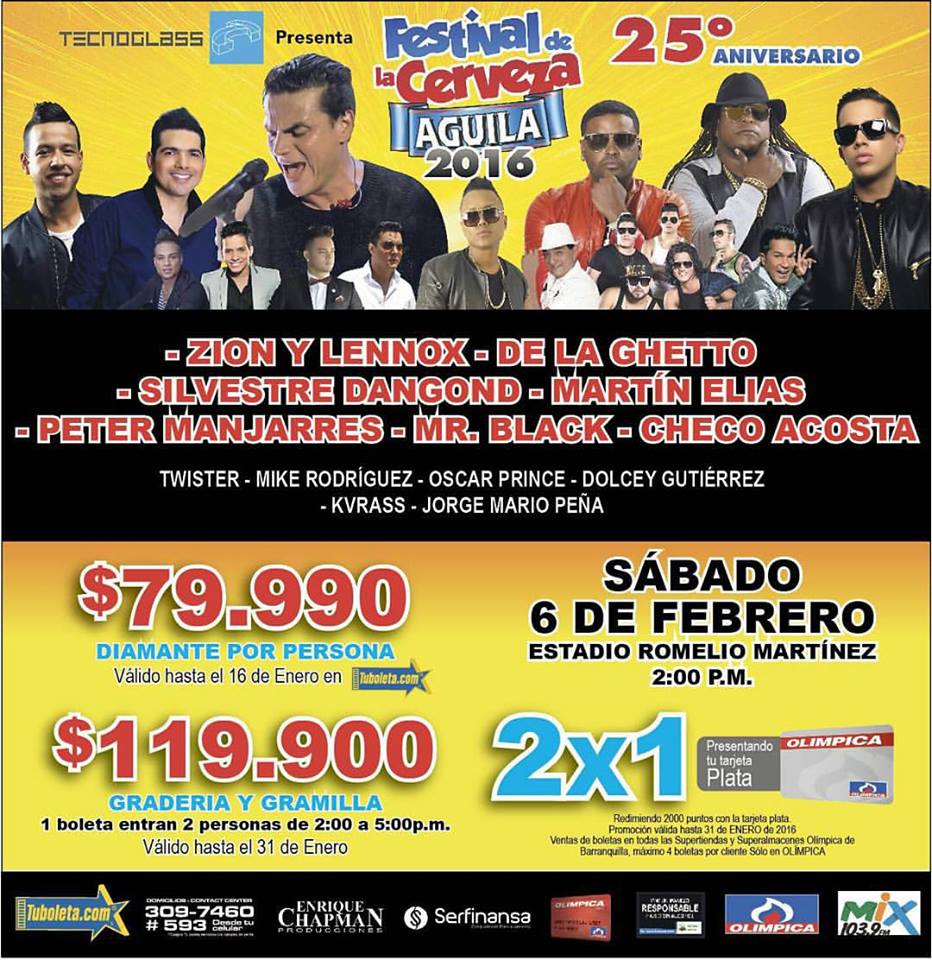 Sihayplan's tweet photo. Festival de la Cerveza 2016 #Barranquilla!!! #Sihayplan @CHAPMANPROD @TecnoglassSA @CervezaAguila #Carnavales https://t.co/YvKUXTaaH4