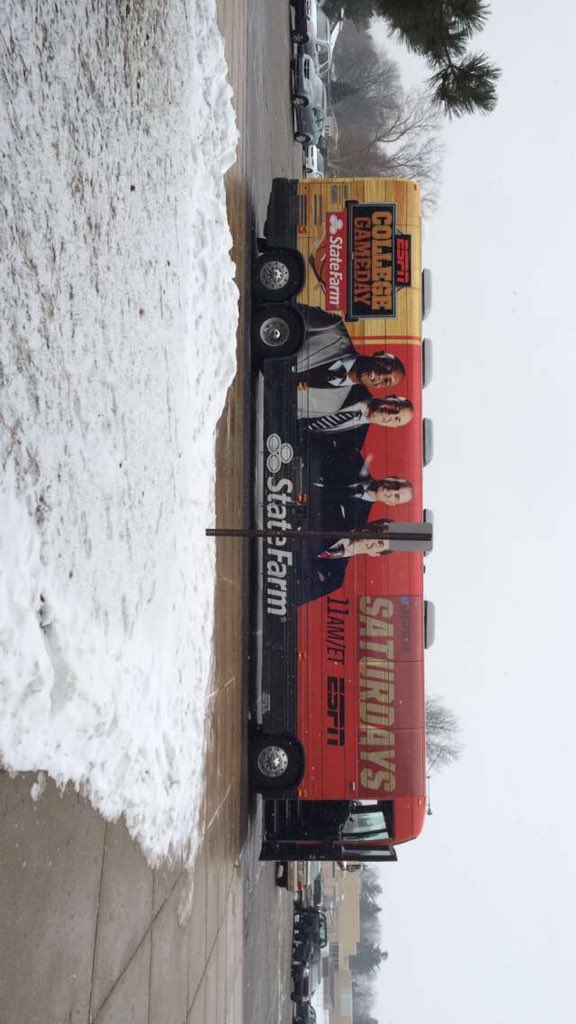 NoahWood54's tweet photo. the college game day crew is here in Haslett to interview the famed LSJ player of the week @mmowid32 !!! #legend https://t.co/RVHRmu8U1D
