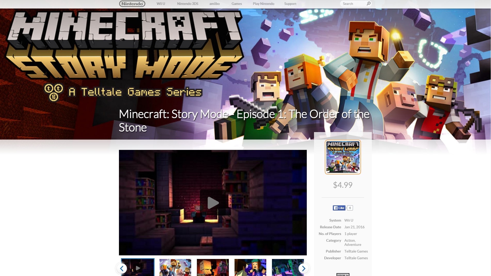 Minecraft Nintendo Wii Game