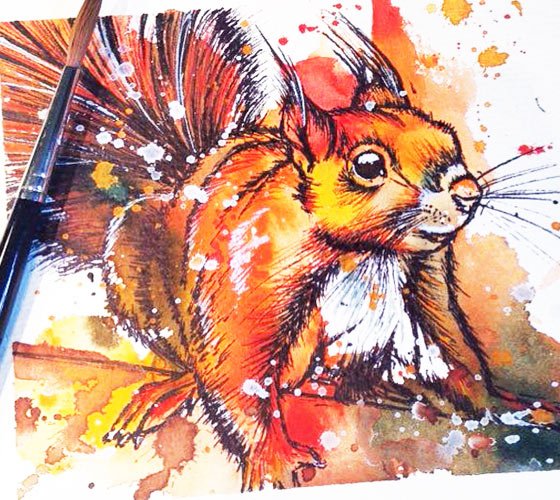 cornergallery's tweet photo. #SquirrelAppreciationDay #toriratcliffeart #cornergallery https://t.co/fJUEt8rWJu