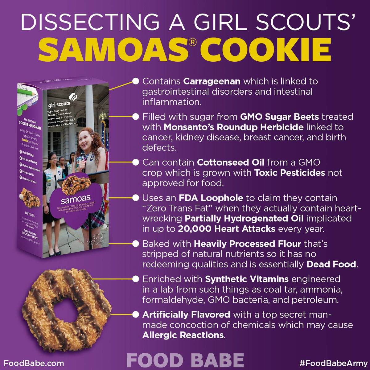thefoodbabe's tweet photo. Time to #donate instead of supporting this #GMO additive filled cookie made by a @KelloggsUS subsidiary https://t.co/BeB1bwbonm