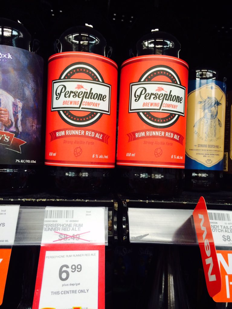TruCraftDerek's tweet photo. Don't miss out on this great deal on @PersephoneBeer #RumRunnerRedAle @CoopWineSpirits #Richmond Hustle in MEOW! https://t.co/6Gyl9HYsj8
