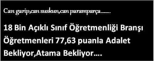 EgitimeCan SınıfcılaraKadro verilmeli cünkü