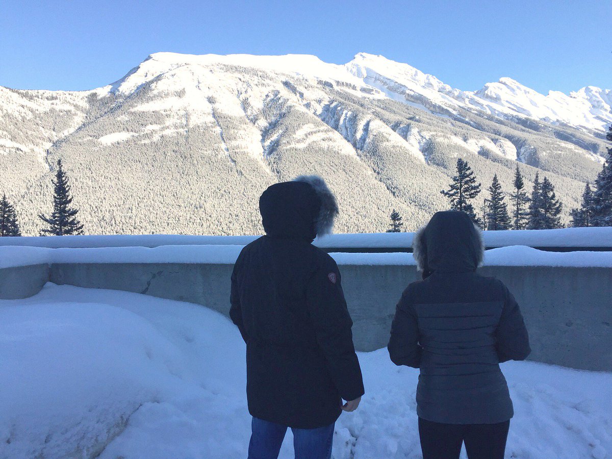 CDN_Spirit's tweet photo. Staying warm wearing #CDNSpirit while checking out the #mountains in #Banff https://t.co/QRkgs1QGFm #Alberta #Canada https://t.co/hx9rllyCfE