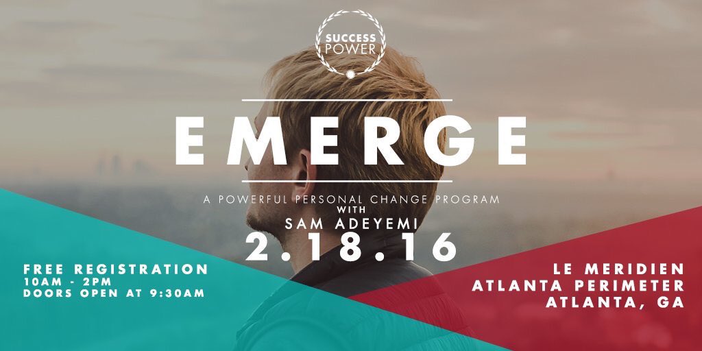 Join me in #ATL on 2/18 for #EmergeATL, a free seminar to make #2016 the best yr yet! RSVP: bit.ly/emergeatl