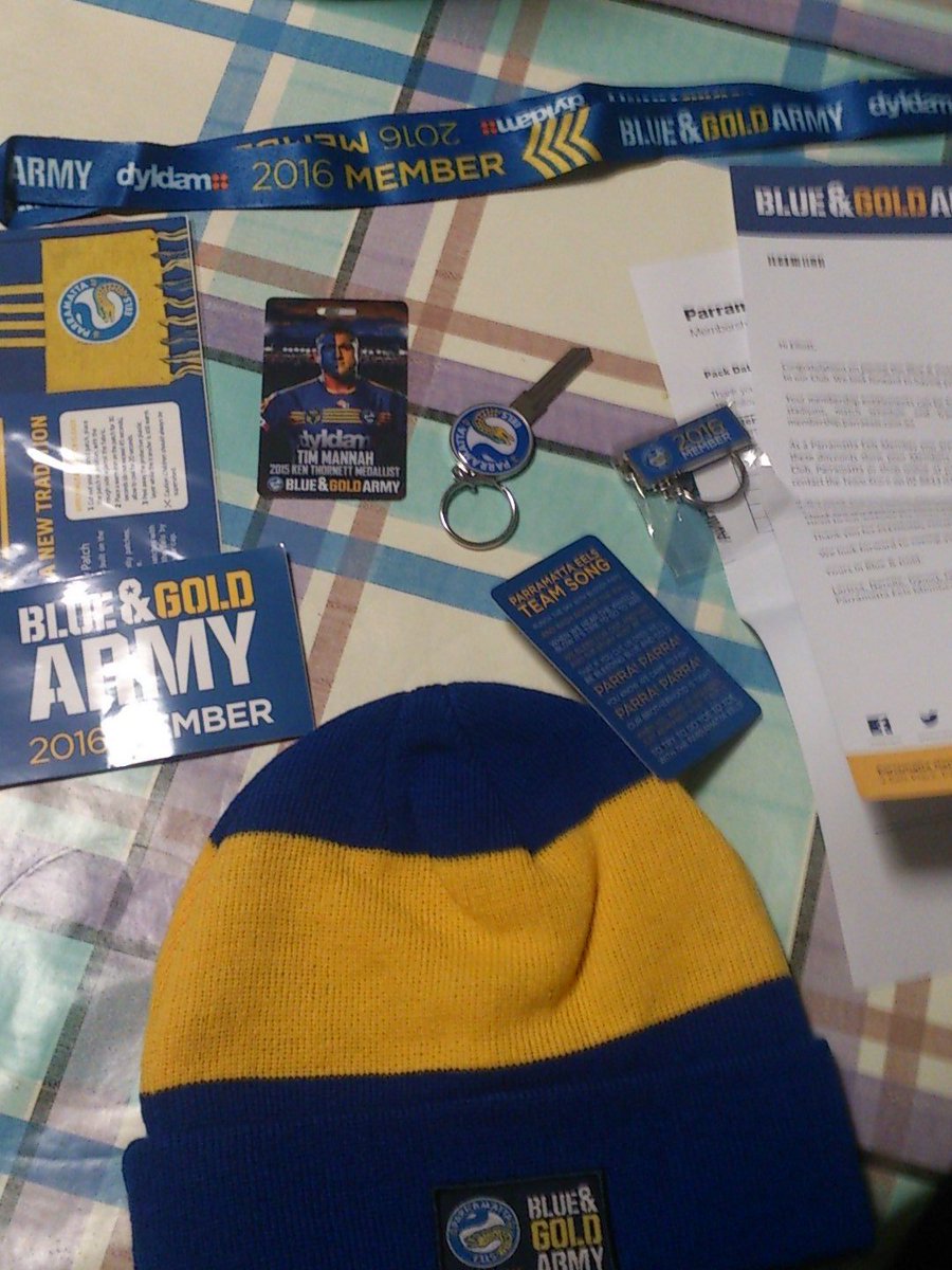 ElliottRichard1's tweet photo. Yyiieewww got my 2016 membership pack from @TheParraEels #BlueandGold #Parra2016 https://t.co/WqQ2ELm0ty