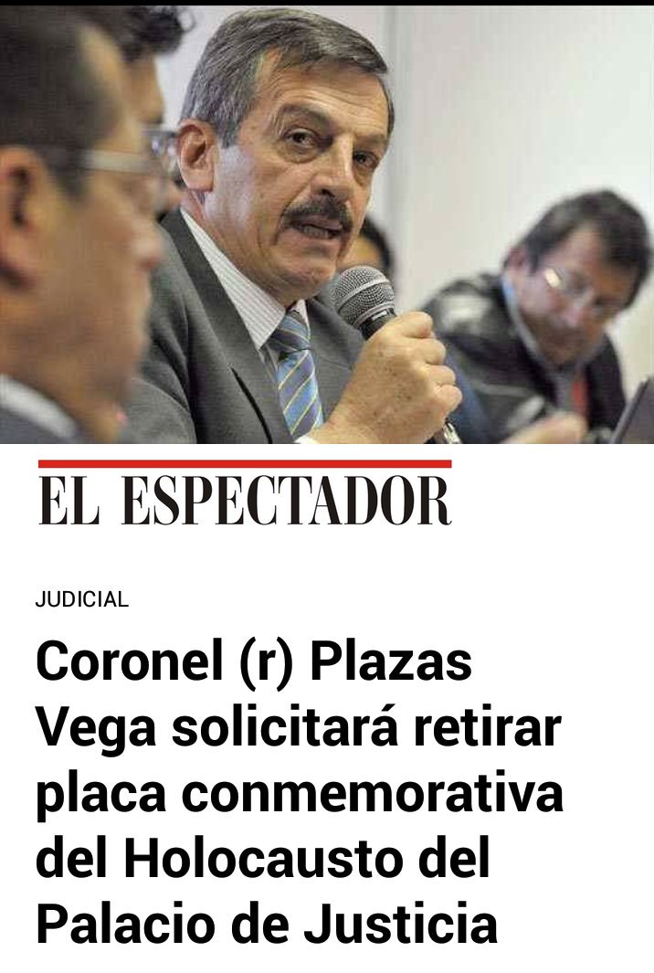 DesaparecidoCol's tweet photo. #ColmoDeColmos Plazas Vega exigirá retiro placa conmemorativa Desaparecidos #PalacioJusticia https://t.co/CoHbh2PJBw https://t.co/dIUOvW62Ao