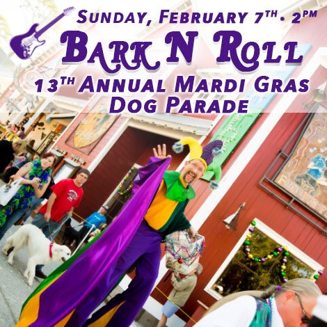 BaytowneWharf's tweet photo. How are you celebrating Mardi Gras this year? We're celebrating with a Bark n' Roll Baytowne Parade, Feb 7th at 2pm! https://t.co/Z1ODlfFsxN