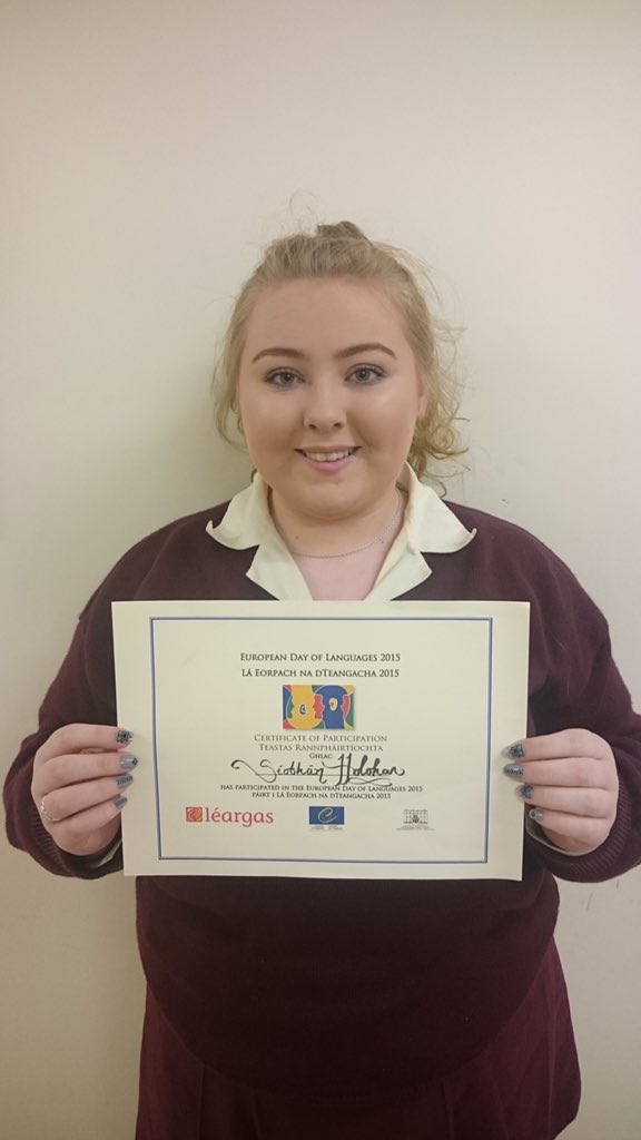PresThurles's tweet photo. Siobhán Holohan 5th Yr shortlisted for deutsche diary entry in European Language Day @Leargas Essay Competition 📝 🇩🇪 https://t.co/AN1k5V1Tip