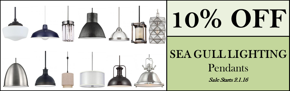 ShopAztec's tweet image. 10% off ALL Sea Gull Lighting Pendants starting 2.1.16!!! You won't want to miss this!
shopazteclighting.com