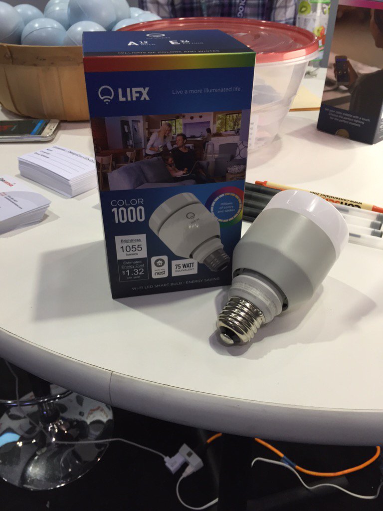 Don't miss the chance to win #lifx connected LED bulb @  #Consensia booth 119@ #DesignCon today.  Hourly drawings