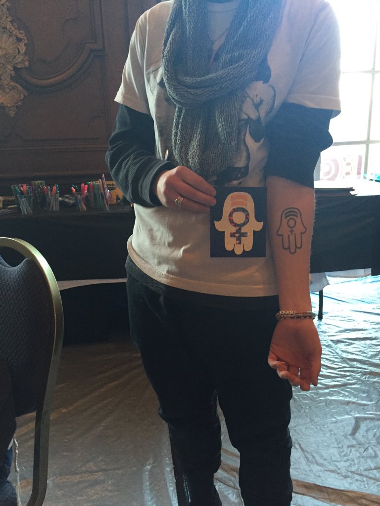 hakimian45's tweet photo. "Judaism, Feminism, and Equality" in the A.S.S. by @AnnaRGoods (ART STUDIO SPACE) at #CC16 @thetaskforce https://t.co/zUlGNAWBP0
