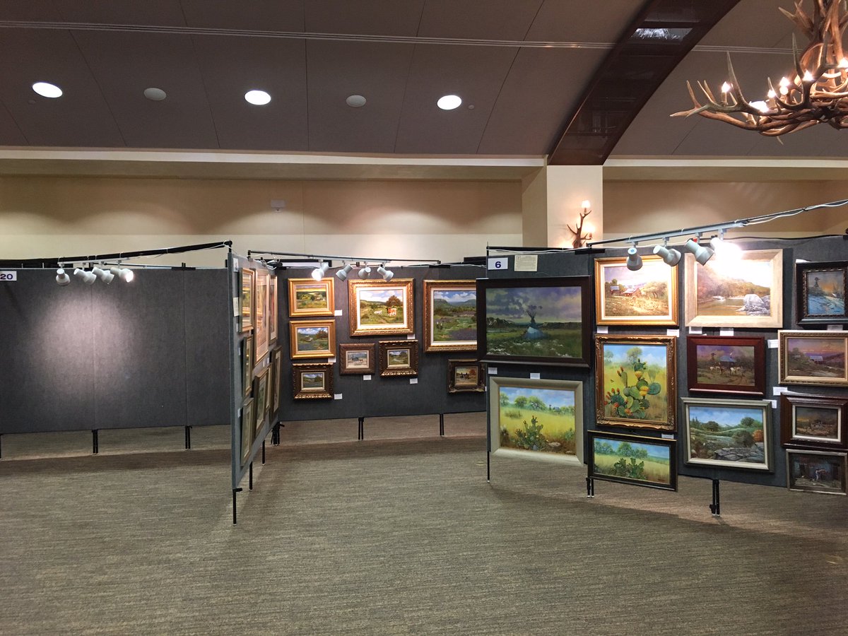 We're setting everything up for tomorrow's Western &amp; Heritage Art Show! Are you coming? kiwanisartshow.com