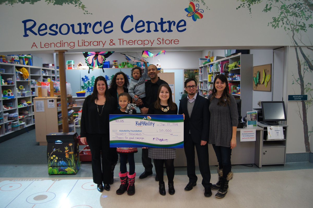 KidsAbility's tweet photo. Employees from @TELUS donate $30,000 to @KidsAbility from their #PhonesforGood campaign. Thanks! #givewherewelive https://t.co/GXhjhsdnCj