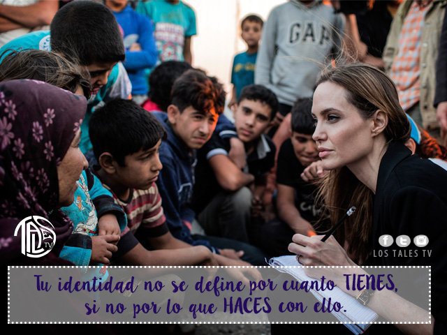 lostalestv's tweet photo. Eres aquello en lo que #inviertes lo que #posees! // You are what you #do with what you #have. #Help #angelinajolie https://t.co/TYK4BY4hZk