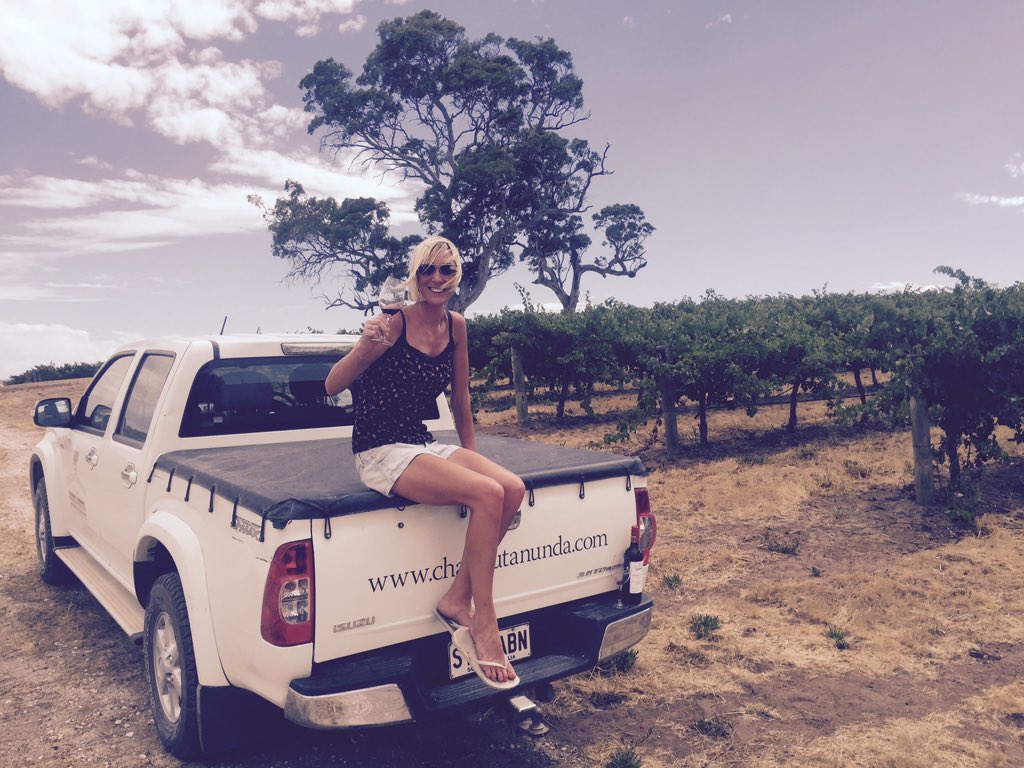 JennyLyne's tweet photo. From vineyard to blending with winemaker Neville at the amazing Chateau @ChateauTanunda  @bibendumwine #wine https://t.co/Yx7A8k0Nsz