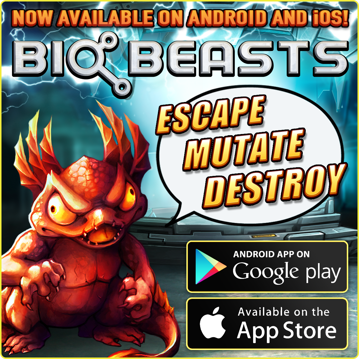 MDoulinDesign's tweet photo. Available now in the Android &amp; iOS stores, #BioBeasts!! Go have some fun, will ya!? https://t.co/o9RYyXPlYa https://t.co/AVOYCtyLEO