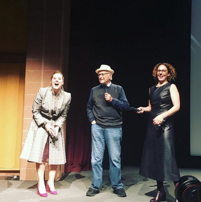 sundancefest's tweet photo. Standing O. We're on cloud 9. https://t.co/nXWbF7cPMl - @HeidiLoki @RachelLoki #normanlearfilm (📷 by @shoeareyou) https://t.co/diyEuNj1hC