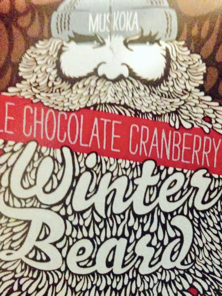 OldCrowBarNF's tweet photo. Muskoka winter beard double chocolate cranberry stout now on tap! @BeerClubNiagara @MuskokaBrewery @NFWE https://t.co/uKXuGZtOvJ