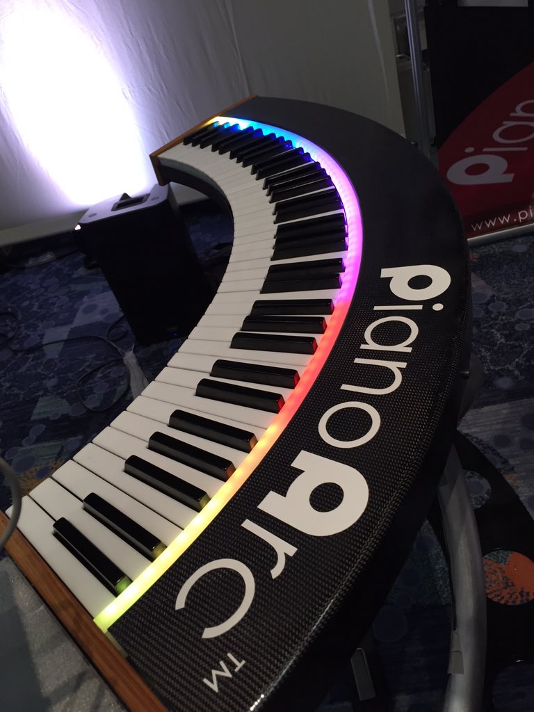 RobbieGennet's tweet photo. How dope is this? You can piece them together full circle or just use one or two. #pianoarc #keyboardmag #NAMM2016 https://t.co/EBfoZxsmZy