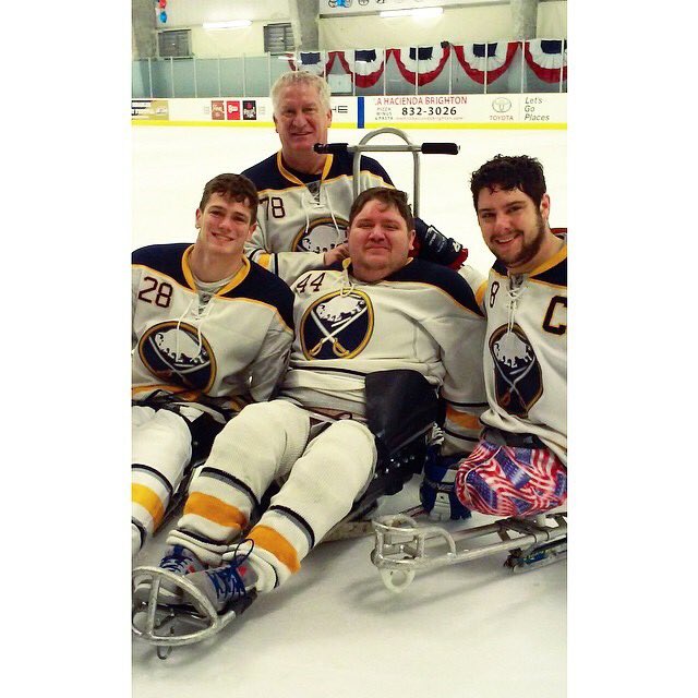 milesformatty's tweet photo. #TBT for #NationalHugDay to @matt_murray44 final #SledHockey game, winning the national championship! #RetiredOnTop https://t.co/4SNUxKWaNg