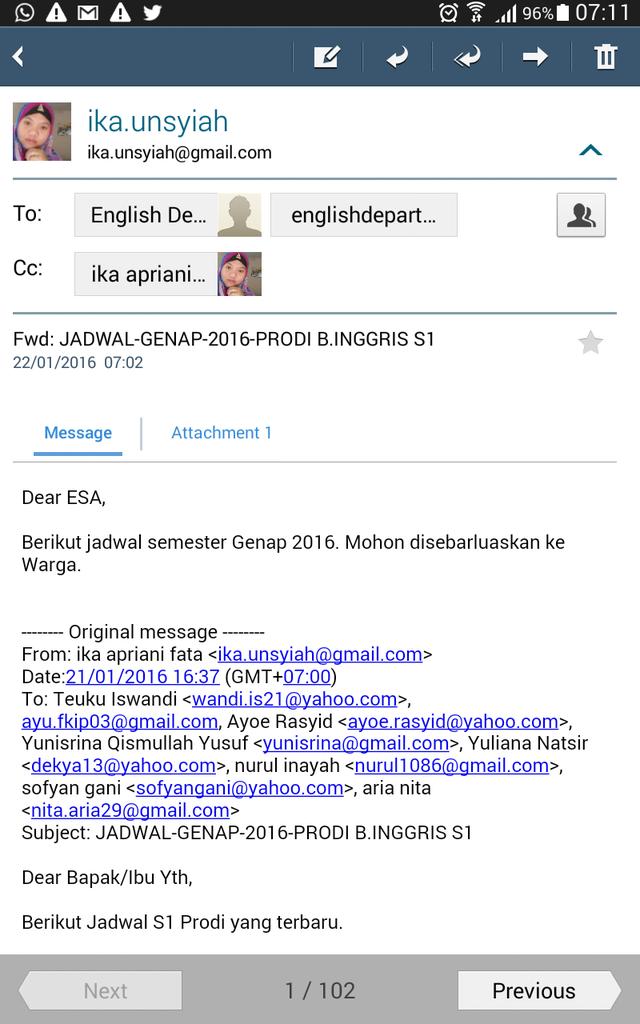 ika_fata's tweet photo. @ESA_SKU , Dear ESA, we've sent the schedule. Please check your email of (englishdepartment.sku@gmail.com). https://t.co/wRua33skiq