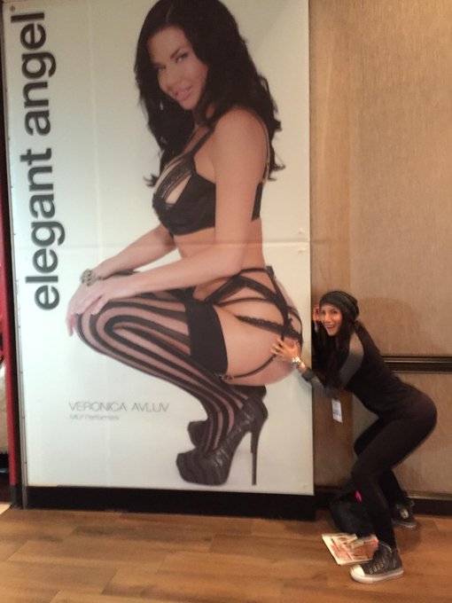 Apparently I'm larger than life at the AEE entrance in Vegas, here's my sponsor next to the banner @patmynec