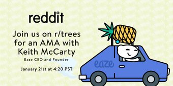 Eaze_MD's tweet photo. Eaze + r/trees #redditAMA is going live in 1 hr! @reddit_AMA @reddit #marijuana #cannabis #rtrees #tech @TechCrunch https://t.co/tpk8cirXEM