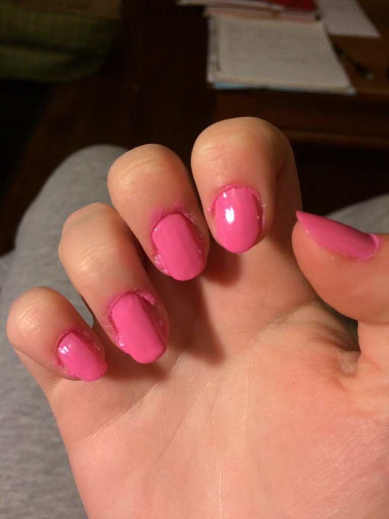 So bad at painting my nails 😂😂