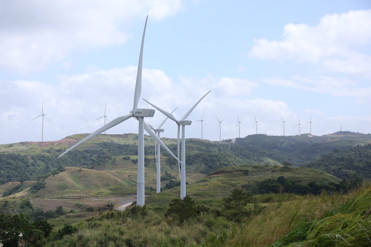govph's tweet photo. View photos from @doe_ph, of the launching of a 54-MW wind farm in Pililla, Rizal: https://t.co/KRY9n9hanB https://t.co/zW3l9XbKWE