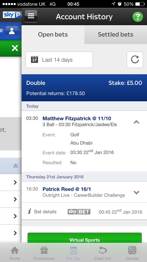 McCrossanGolf's tweet photo. Not a big betting man but thought it was time for flutter 
No pressure chaps @tomridler @MattFitz94 @PReedGolf https://t.co/uulGfLp1X8