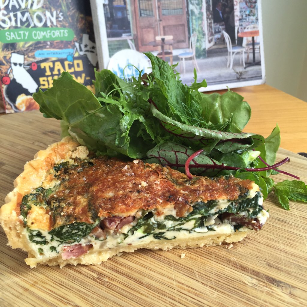 CounterTakeout's tweet photo. Quiche spesh!
@greenvalefarm bacon spinach &amp; cheese with mixed salad leaves from Robbie's farm 👍🏻😀 https://t.co/188NhM2P3L