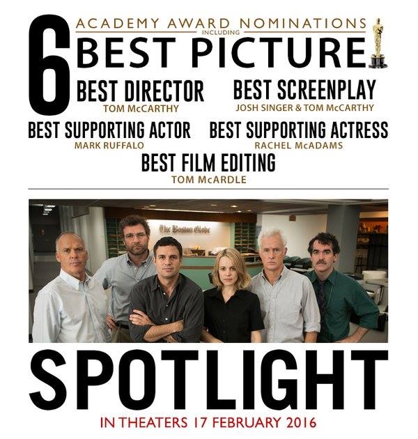 Break the story, break the silence, SPOTLIGHT akan tayang mulai 17 Februari 2016
di bioskop (CGV Blitz &amp; Cinemaxx).
