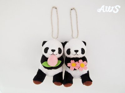 ふたごパンダ「桜浜」「桃浜」がキーホルダー（各750円）になりました