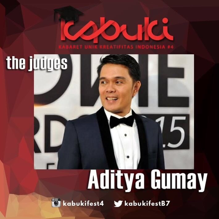 The third judge this judge is the man behind the serial of lenong bocah this is <a href="/AdityaGumay04/">Aditya Gumay</a>