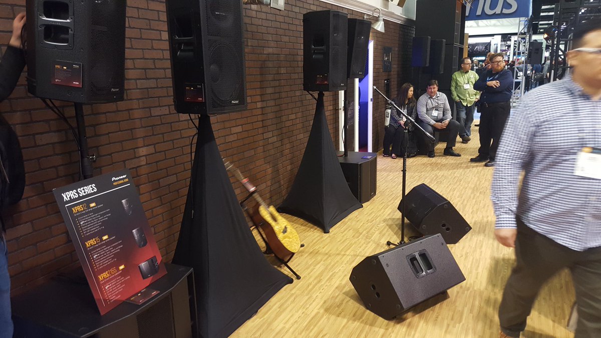 scrimking's tweet photo. Scrim Speaker stand scrim a the Pioneer booth at NAMM 2016! https://t.co/on93laT3tP