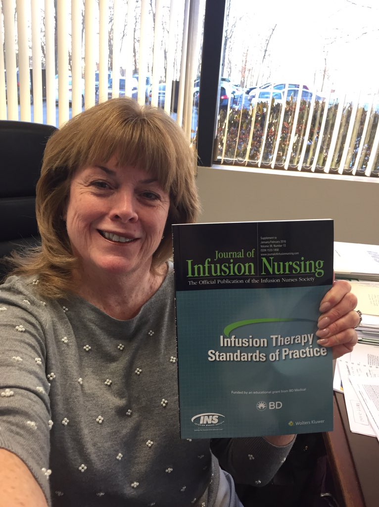 vineet_chopra's tweet photo. It's here! @ins1org CEO Mary A. with the 2016 Standards. #Picc #nurse @ivteam @IVchat @AVATAR_grp @InfusionNurse https://t.co/AodkBj67R6