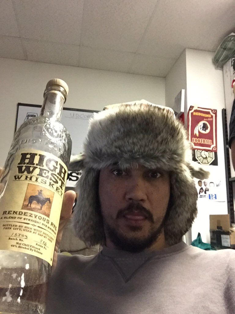 RamblingB's tweet photo. Look at me with this silly hat! Now it's time to finish this bottle of rye. #BunkerFun #LLTH https://t.co/J8RPEZC0rR