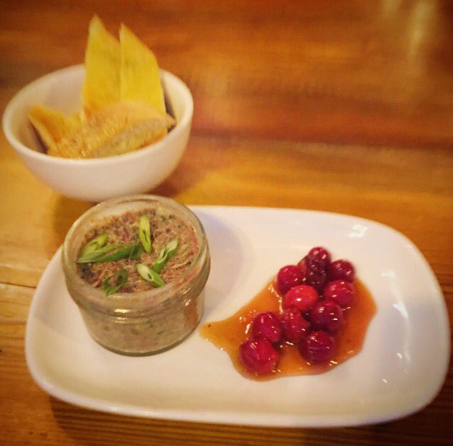drinkcompanydc's tweet photo. We're just living the duck rillette life. #duckrillette #cranberries #werewarm #itgoesgreatwithsherry #amontillado https://t.co/HBcnj6y2Fi