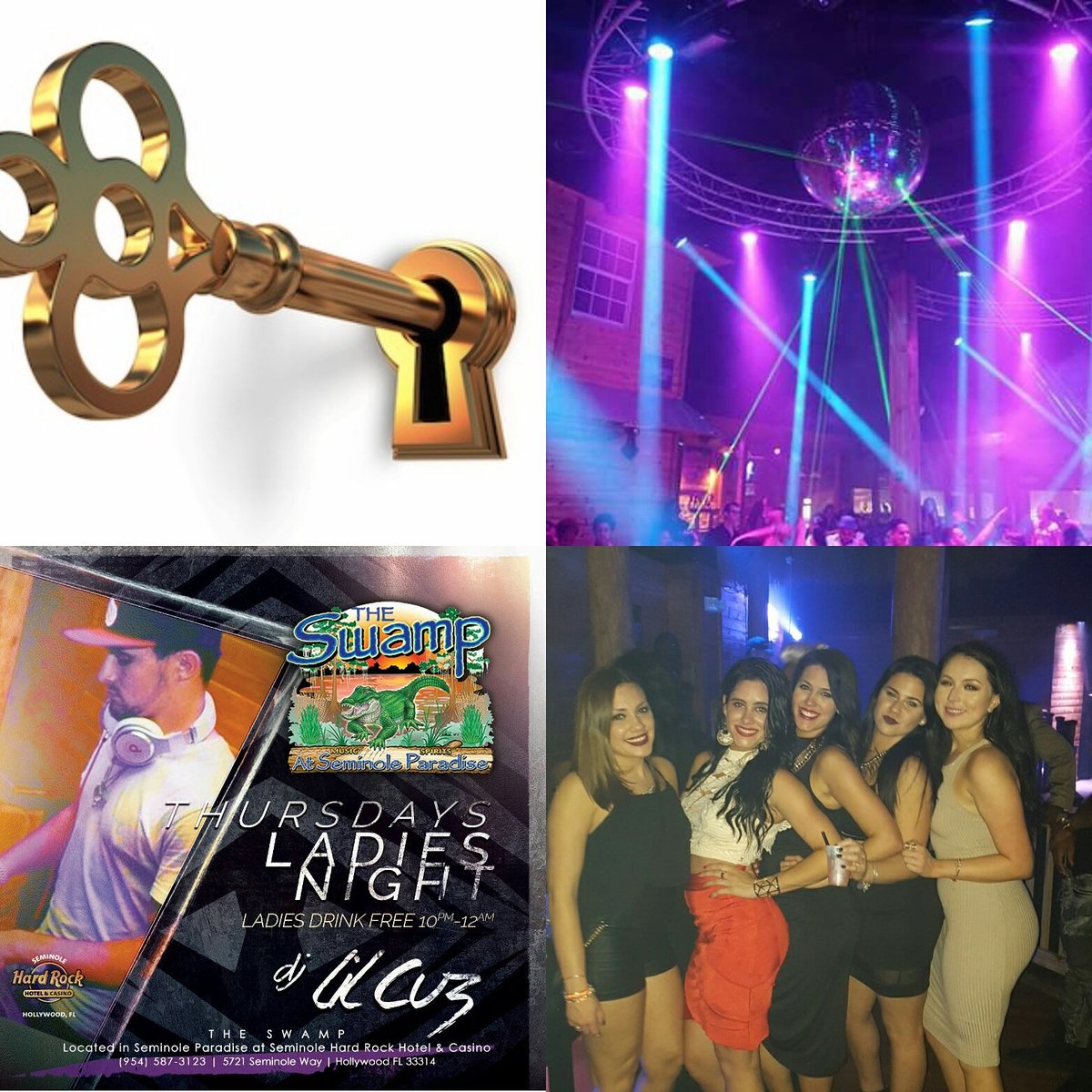 SwampBarFL's tweet photo. #TheKey  to a successful #LadiesNight is going to #theswampbar. Ladies drinking free from 10pm-Midnight https://t.co/4m2GUNvkKA