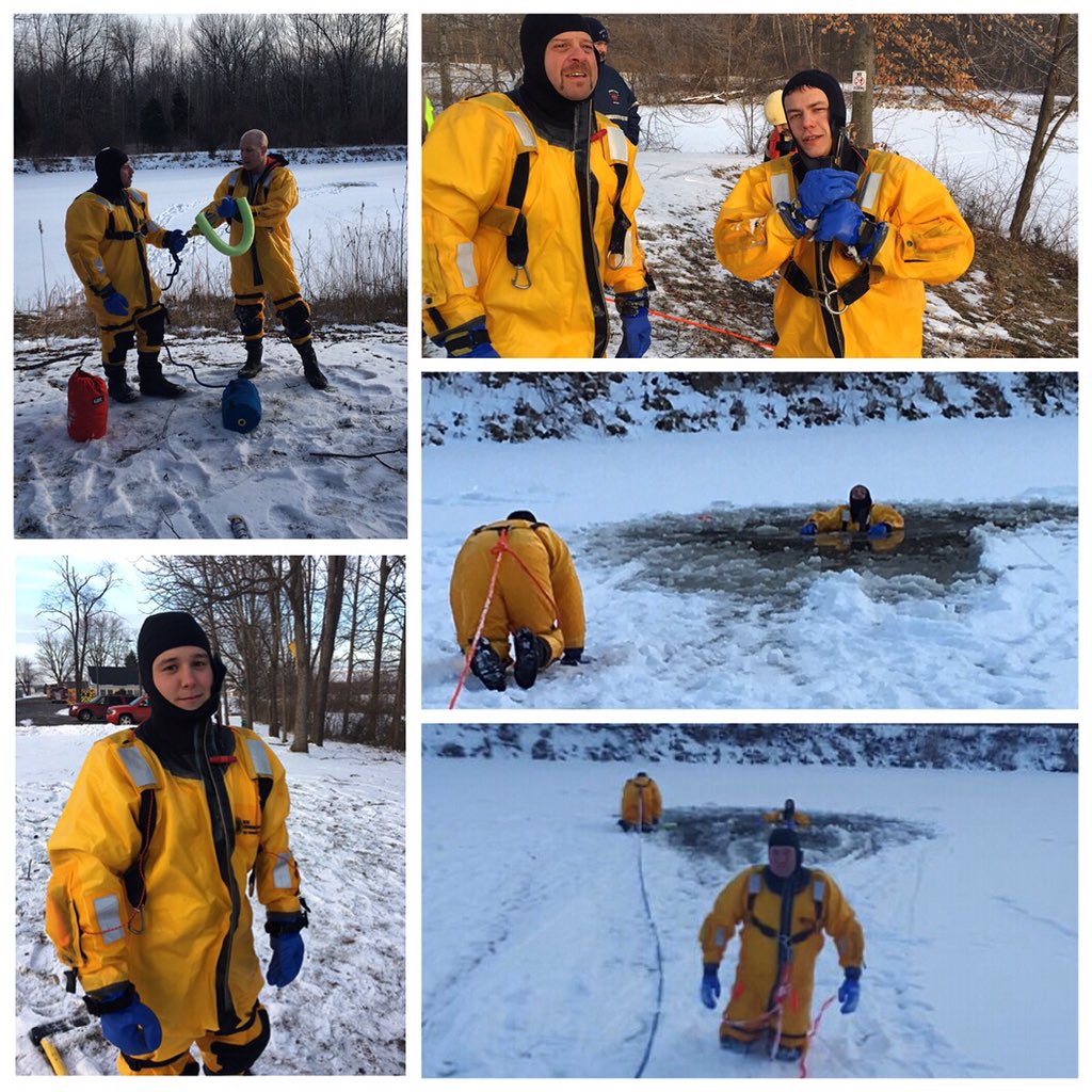 MooresvilleFD_1's tweet photo. MFD Firefighters along with Brown Twp, sharpened their skills with some Ice Rescue Training. Stay off frozen waters! https://t.co/up3GtZoySg