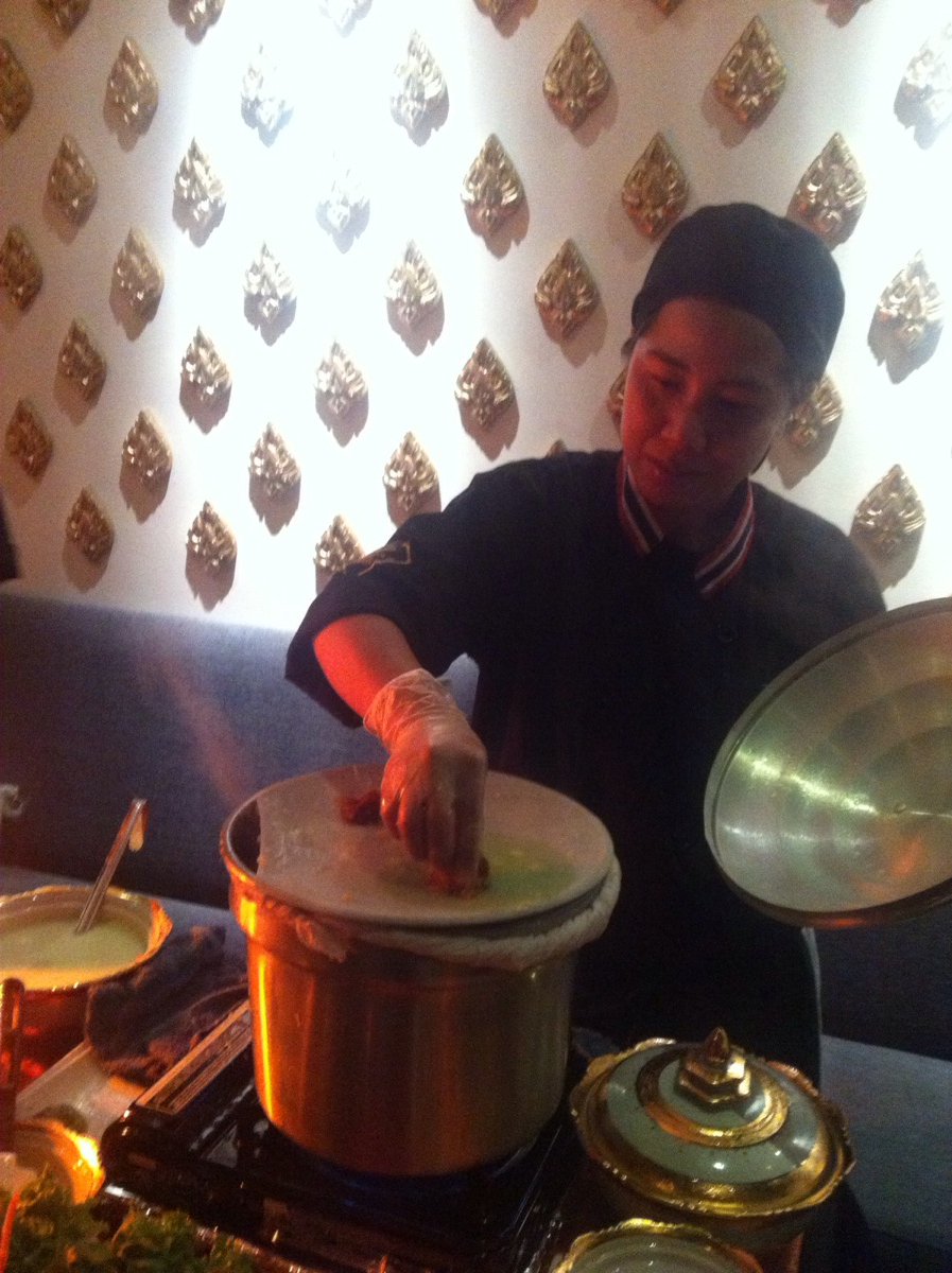 Delucious rice-skin dumplings were made fresh for guests at Noi, a new Thai restaurant.