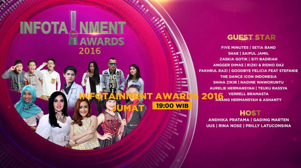nanti malam
langsung dari studio 6 Emtek
"Infotainment Awards" menampilkan <a href="/kotakband_/">Official KOTAK</a> &amp; <a href="/shae_official/">nonashae</a> <a href="/SCTV_/">SCTV</a>