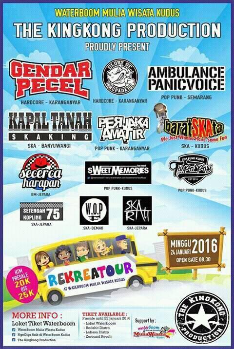 Ticket Presale 20K ( Terbatas/ 22 January 2016 ) available at <a href="/labasadistro/">LabasaDISTRO</a> 
Ticket On Show 25K