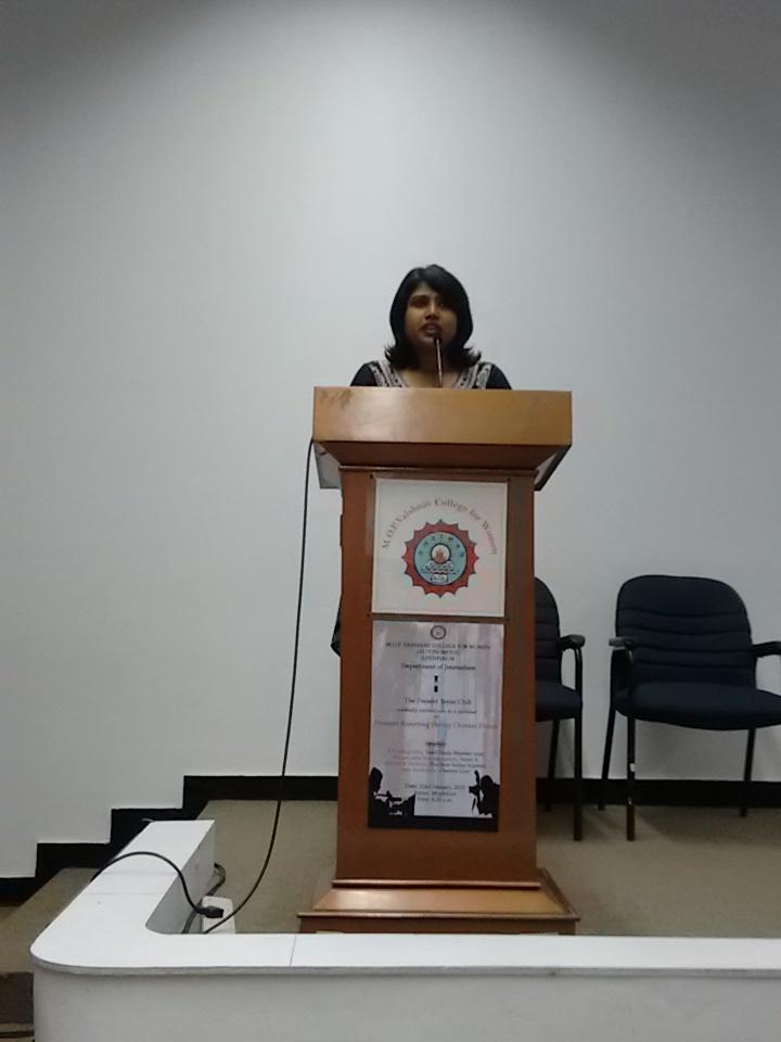 dhwanigiri's tweet photo. @Amrutha9992 has the mike and begins with her experiences during #ChennaiFloods. #PTC2016 https://t.co/52AfqoEcb8