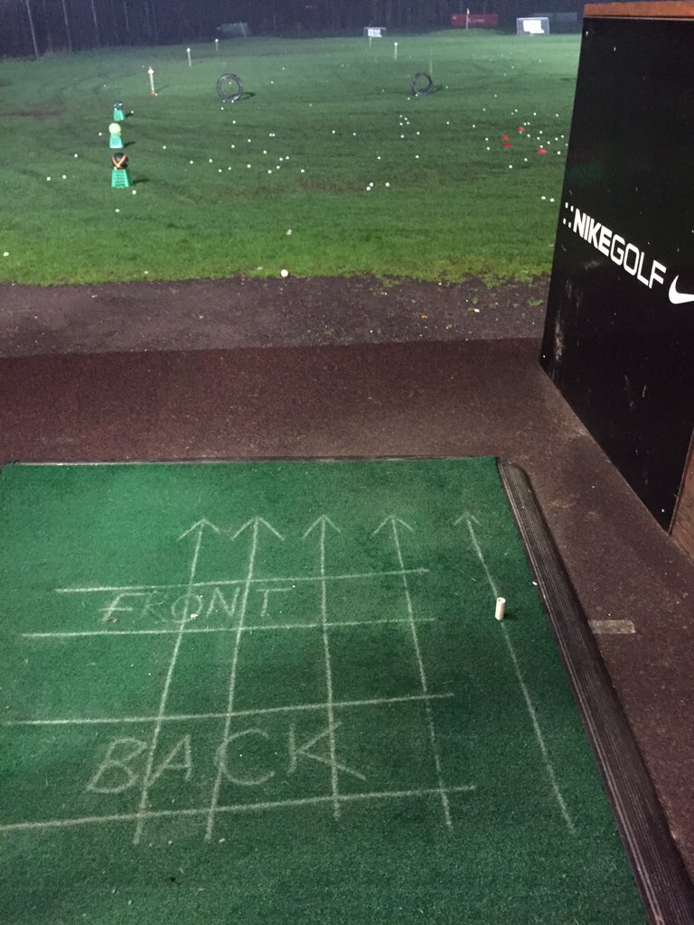 PhilAkersGolf's tweet image. Aim and ball position #chalkrules #ticktacktoe #fuelgolf