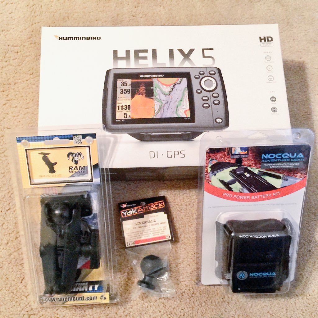 dsricketts's tweet photo. @HumminbirdFish Helix 5 gonna find fish this year on the @JacksonKayak Coosa HD #yakattack #rammount #nocqua https://t.co/jgcQR4GhbJ